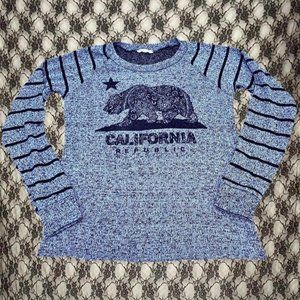 california republic knit long sleeved light sheer sweater top juniors medium
